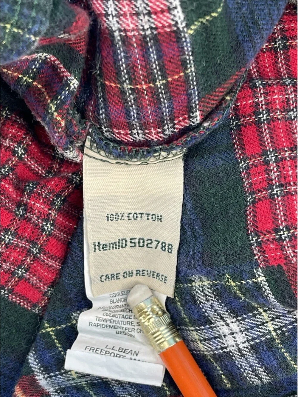 L.L.Bean Men’s Plaid Flannel Pajama Lounge Pants Size M Cotton Patchwork